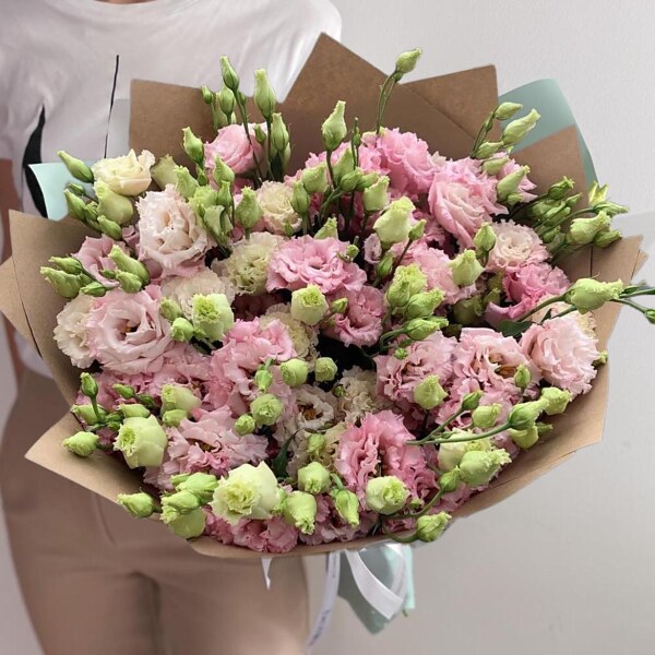 Букет із 25 рожевих еустом